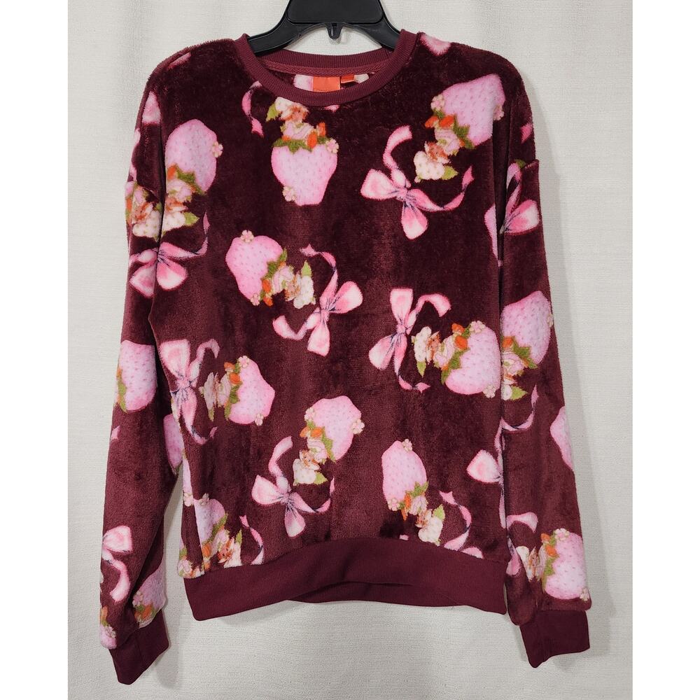Strawberry shortcake fleece sweatshirt women's size small
